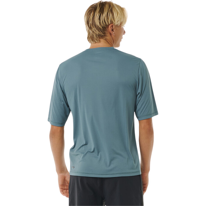 2024 Rip Curl Icons Surflite UPF Short Sleeve Surf Tee 14YMRV - Blue Stone